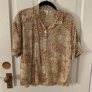 Amuse Society leopard print button down
